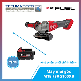 Máy mài góc Milwaukee M18 FSAG100XB-0X0 + TẶNG PIN 18V 5.0Ah-M18B5 (Hàng chính hãng Bảo hành 12 tháng)