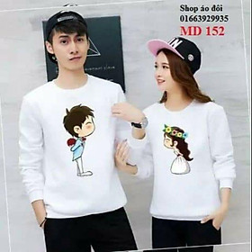 Áo đôi thu đông cưới chibi