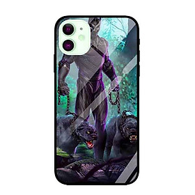 Ốp lưng kính cường lực cho iPhone 11 Nền Báo Đen - Hàng Chính Hãng