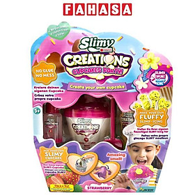Bộ Slime Làm Bánh Cupcake Vị Dâu Hồng Đáng Yêu - Slimy 33047/Pk