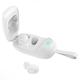 Tai nghe không dây Bluetooth 5.0 TWS có Mic LED Màn hình hiển thị chống nước LB60-Màu trắng