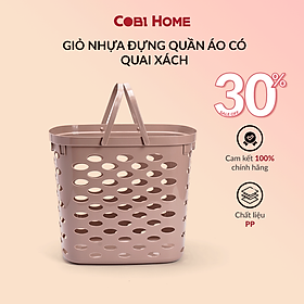 Mua Giỏ đựng đồ giặt quần áo phơi  rổ nhựa đa năng màu nâu