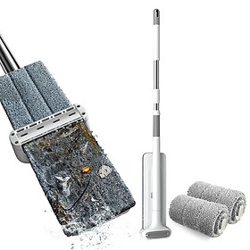 Microfiber Mop Floor Cleaning System Washable Pads Reusable Dust Mops with Soft Refill Pads Hardwood Wood Floor Cleaner