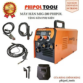 Máy hàn PHIPOL TOOLS MIG-200 siêu khoẻ, hàn không khí điện 220V, tặng kèm nhiều phụ kiện - Hàng Chính Hãng