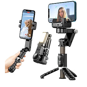 Mua Gimbal Q18 - Thiết bị ổn định camera  tích hợp đèn làm đẹp và điều khiển từ xa