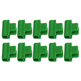 10x Plastic Fixed Pipe Clamps for 11mm/0.43'' Stakes Greenhouse Garden Accessory