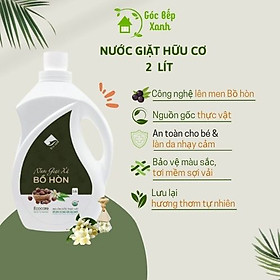 Nước giặt xả hữu cơ Bồ Hòn tinh dầu Hoa Bưởi ECOCARE 2 lít - Bền màu, giữ dáng, làm mềm vải, an toàn da nhạy cảm