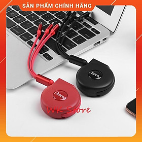 Mua Cáp sạc 3 in 1 dây rút Hoco U50 (Micro  Lightning  Type-C) - Hàng chính hãng