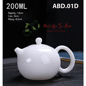 Mua SIÊU KHUYẾN MÃI Ấm Trà Sứ Bạch Định Thấu Quang - ABD.01