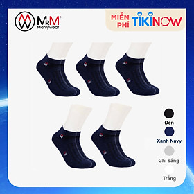 Combo 5 Đôi Tất Cổ Ngắn Cùng Màu Cotton Thương Hiệu MRM Manlywear