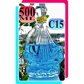 Mua  Mua 5 Tặng 1   C15 Chai Đựng Rượu Thủy Tinh XO Dáng Thuyền - 500ml - Nắp Kín Thủy Tinh Trong - Tặng Biếu Sang Trọng