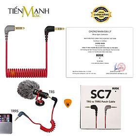 Rode SC7 - Cáp Chuyển Đổi Tín Hiệu Từ Micro vào Điện Thoại 3.5mm TRS to TRRS Jack, Rack, Rắc, Giắc SmartPhone Hàng Chính Hãng - Kèm Móng Gẩy...