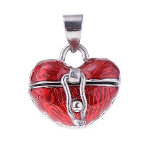 Locket Love Heart Enamel Cremation Keepsake Urn Pendant Ash Holder Pet Human Cremation Jewelry