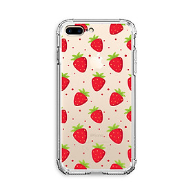 Ốp Lưng Dẻo Chống Sốc cho điện thoại Apple Iphone 7 Plus / 8 Plus - 04004 0562 STRAWBERRY02 - Hàng Chính Hãng