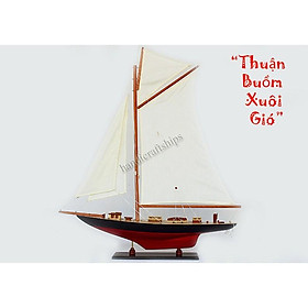 Mô hình thuyền gỗ trang trí Endeavour 50cm (Đỏ Đen)