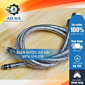Mua Bộ 2 dây cấp nước nóng lạnh cho vòi rửa mặt lavabo 1 lỗ   vòi rửa chén bát inox 50cm