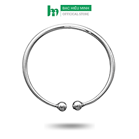 Lắc Tay Vòng Tay Nữ Trơn Đặc Bạc Ta Nguyên Chất S99 Bạc Hiểu Minh LTU501
