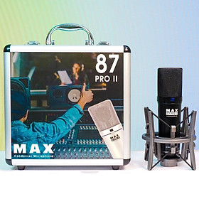 Mua Mic thu âm Max 87-Pro-II -Phiên bản mới 2022- Micro 48V thu âm karaoke livestream chuyên nghiệp - Condenser microphone -