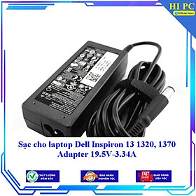 Sạc cho laptop Dell Inspiron 13 1320 1370 Adapter 19.5V-3.34A - Kèm Dây nguồn - Hàng Nhập Khẩu