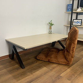 Combo bàn và ghế bệt tatami, chân sắt chữ K cá tính, gập gọn tiện ích - Bàn 1m2 TI-BBBCK