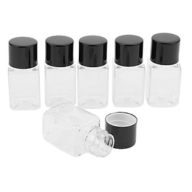 6pcs Transparent Refillable Empty Essential Oil Bottles Cosmetic Container Holder 10ml