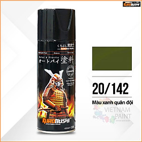 Sơn xịt Samurai Kurobushi - MÀU XANH QUÂN ĐỘI 142 (400ml)