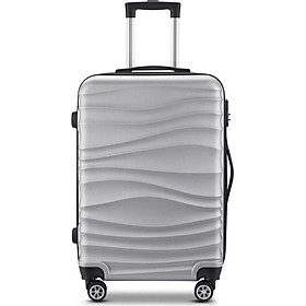 Vali du lịch họa tiết dập gợn sóng mẫu mới - Vali xách tay thời trang cao cấp 20 inch - Chất Liệu Nhựa ABS + PC Nhẹ Và Đàn Hồi - Khoá Hải Quan TSA An Toàn
