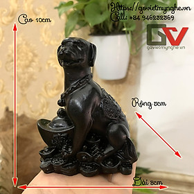 Mua Tượng đá trang trí chó giữ tài lộc phong thủy - Màu đen