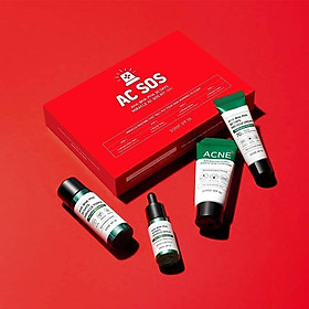 Set 4 Món Dưỡng Da hỗ trợ Trị Mụn SOME BY MI AC SOS Kit AHA-BHA-PHA (Miracle Acne Clear Foam 30ml - Miracle Toner 30ml - Miracle Serum 10ml - Miracle Cream 20g)