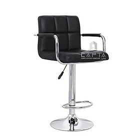 Mua Ghế quầy bar hiện đại màu đen CB2214-P Nội thất Capta Nệm pvc dày tay thép mạ chân thép mạ chrome bóng tăng giảm độ cao