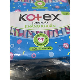 Combo 8 Gói Băng Vệ Sinh Kotex Hàng Ngày Kháng Khuẩn- Mỗi Gói 20 Miếng- Date luôn mới