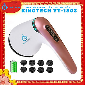 Máy Massage Cầm Tay Đa Năng Cao Cấp KINGTECH YT-1803 - Mát Xa Không Dây Toàn Thân - Giảm Đau Cơ, Cứng Khớp Cho Cổ, Vai Gáy, Lưng, Chân, Cánh Tay - Hỗ Trợ Giảm Béo Vòng Bụng - Hàng Chính Hãng