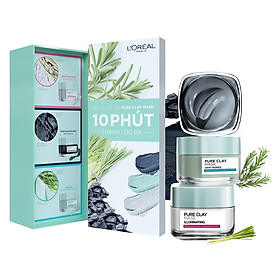 Bộ 3 Mặt Nạ Đất Sét Clay Mask L'Oreal (50g / Lọ)