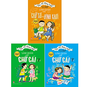 Combo Tập Tô Thông Minh - Làm Quen Với Chữ Cái Tập 1+2 + Chữ Số Và Hình Khối (Trọn Bộ 3 Quyển)(Tặng Kèm Bút Viết)