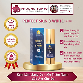 KÈM LÀM TRẮNG SÁNG DA - CHỐNG NHĂN DA, MỜ THÂM SẠM NÁM  - PERFECT SKIN 3 WHITE NHẬT BẢN