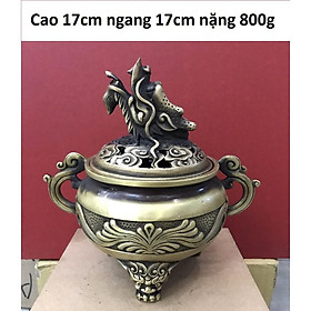 Mua Lư xông trầm lắp rồng  bằng đồng MS52