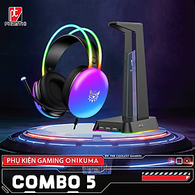 Mua Combo Onikuma Gaming 5 (Tai Nghe X25 Black + Giá Đỡ ST-2 Black) - Hàng Chính Hãng