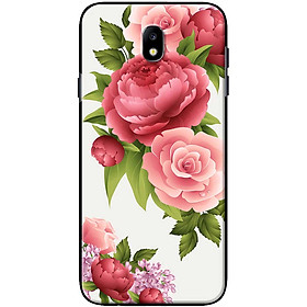 Ốp lưng  dành cho Samsung Galaxy J7 Pro mẫu Hoa hồng đỏ nền trắng