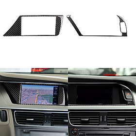 2 Set Car Inner Outer GPS Navigation Frame Trim Black for Audi A4 B8 A5 09-16