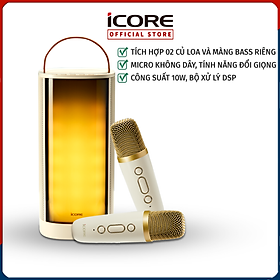 Bộ Loa Mic Karaoke Bluetooth iCore - Hàng chính hãng