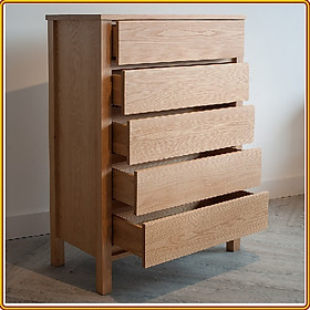 Mua Tủ 5 ngăn kéo Tundo kiểu đứng màu sồi 80 x 40 x 120 cm