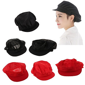 6Pcs Cook Adjustable Men Women Kitchen Baker Chef Elastic Cap Hat Catering