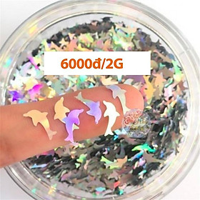 Mua Kim Tuyến ngũ sắc hình cá heo trang trí resin