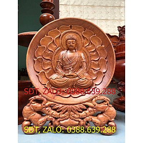 Mua Tranh đĩa phong thủy Phật Tổ gỗ hương