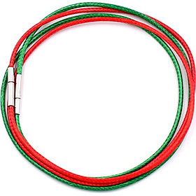 Combo 2 sợi dây vòng cổ cao su - xanh lá + đỏ DCSXLO1
