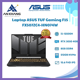 Laptop Asus TUF Gaming F15 FX507ZC4-HN074W (Intel Core i5-12500H | 8GB | 512GB | RTX 3050 4GB | 15.6 inch FHD 144Hz | Win 11 | Xám) - Hàng Chính Hãng - Bảo Hành 24 Tháng
