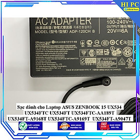 Sạc dành cho Laptop ASUS ZENBOOK 15 UX534 UX534FTC UX534FT UX534FTC-AA189T UX534FT-A9168T UX534FTC-A9169T UX534FT-A9047 - Kèm Dây nguồn - Hàng Nhập Khẩu