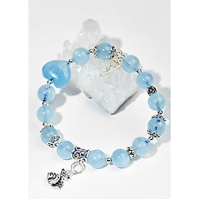 Vòng tay aquamarine charm hồ ly 9 đuôi Ngọc Quý Gemstones