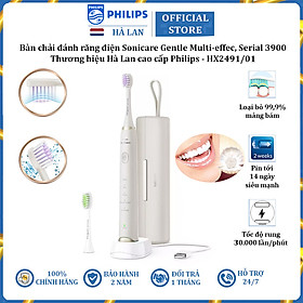 Bàn chải đánh răng điện Philips Sonicare Gentle Multi-effec Serial 3900 HX2491/01 - Hàng Chính Hãng