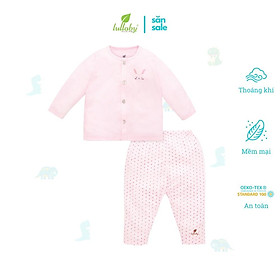 Bộ cài giữa Lullaby dài tay cho bé gái NH601P Hồng